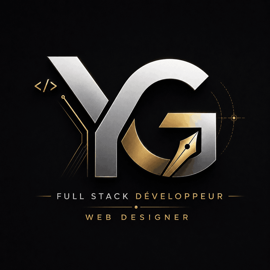 Monogramme YG, logo de Yoan G., créateur de sites internet